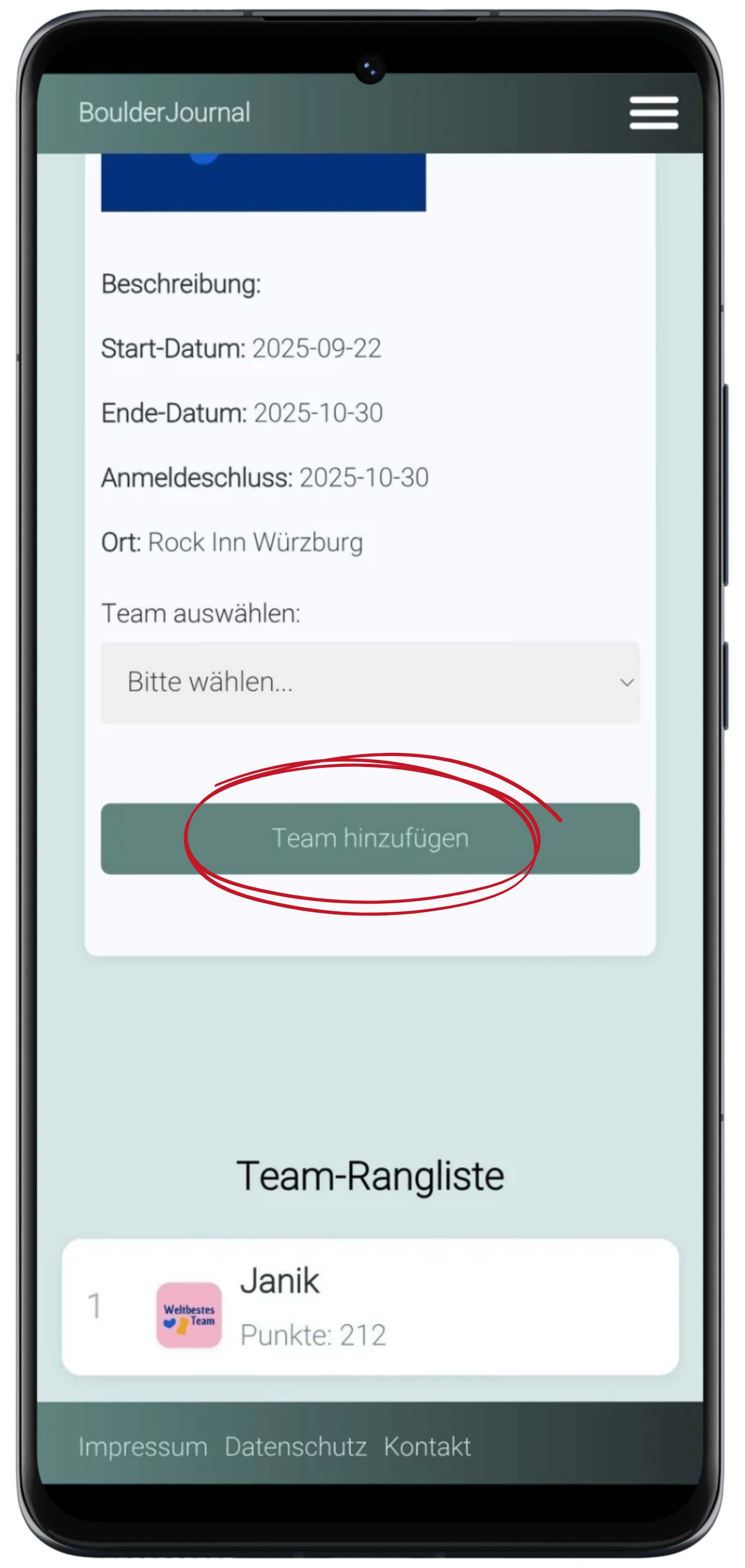 Wettkampf-Übersicht